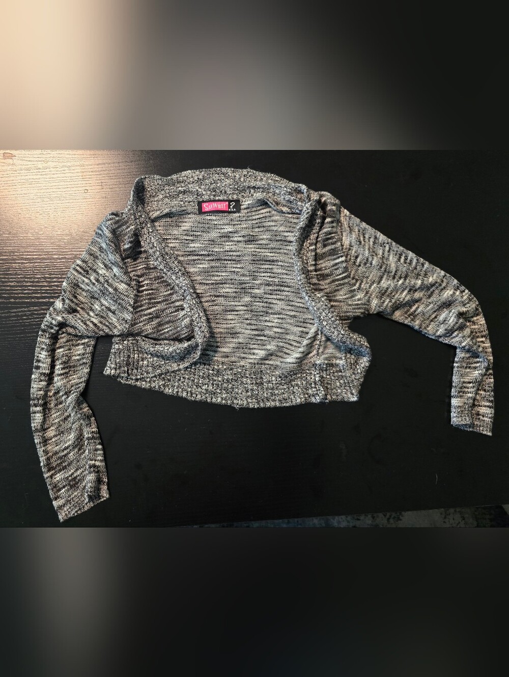Say What? Marled Gray Bolero Shrug Cardigan